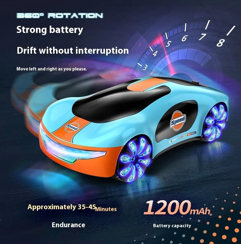 CV-E600 - Dual Spray Simulation Remote Control Concept RC Car with LED Lights 360° Stunt Drift Racing Toy for Kids description image 7