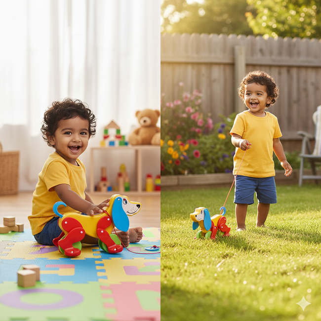 Pull ALong Daisy Dog