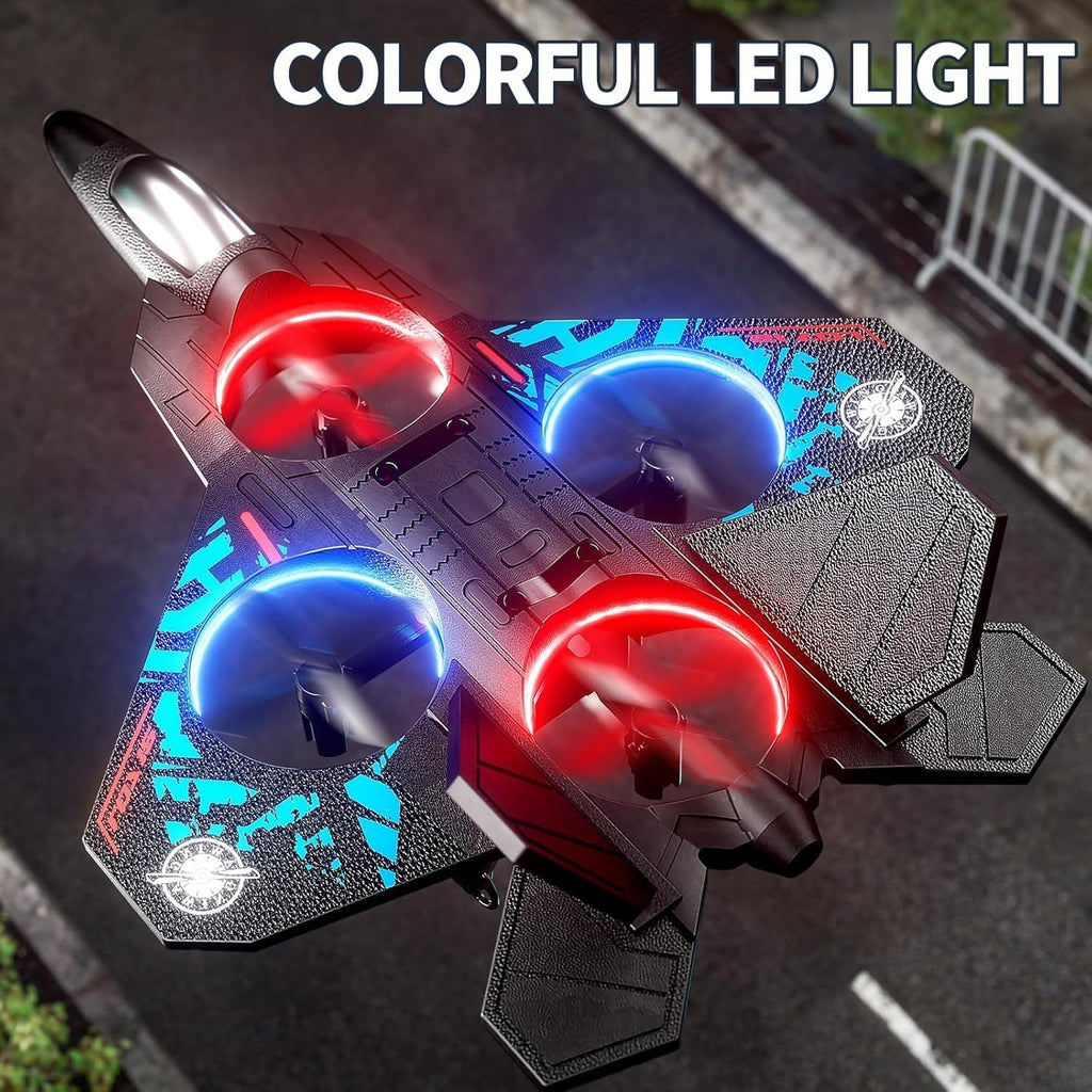 X25 Fighter Aircraft Plane Jet with 2 Batteries | Gravity Sensor RC Jet, 360° Flip, LED Lights, Rechargeable Toy