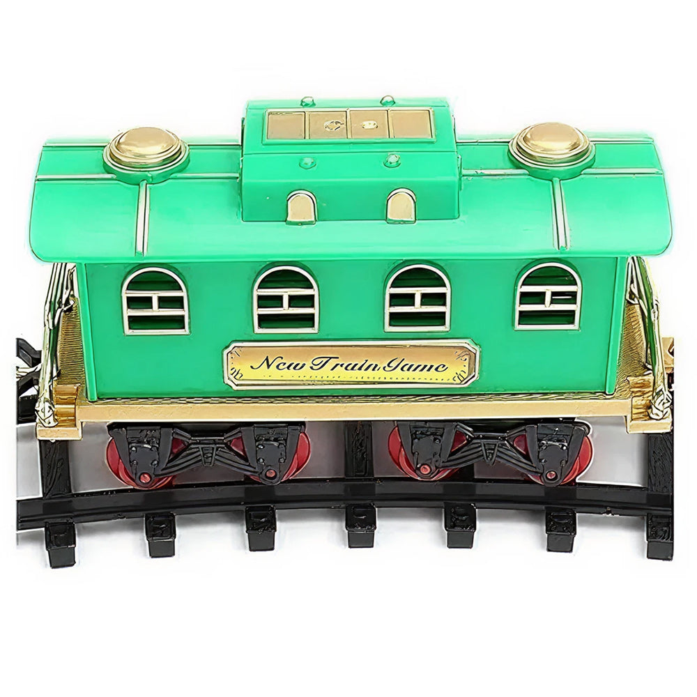 Classic Steam Train Set with Track - Choo Choo Super Locomotive Toy with Passenger & Cargo Cars - NO.19020B