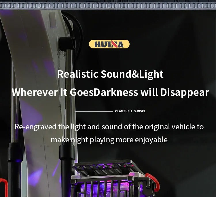 Huina 1594 - 1:14 RC Excavator 22CH Alloy Metal Construction Truck 2.4GHz 360° Remote Control Engineering Digger Toy description image 9