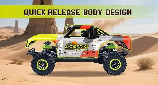 FMS 11871 RS24-BL - 1:18 Scale, Ford Bronco U4 Funhaver Brushless RC Truck, 4WD, 45 km/h, 2.4 GHz Radio, LED Lights, Off-Road Racing Design, (Battery and Charger Not Included) description image 1