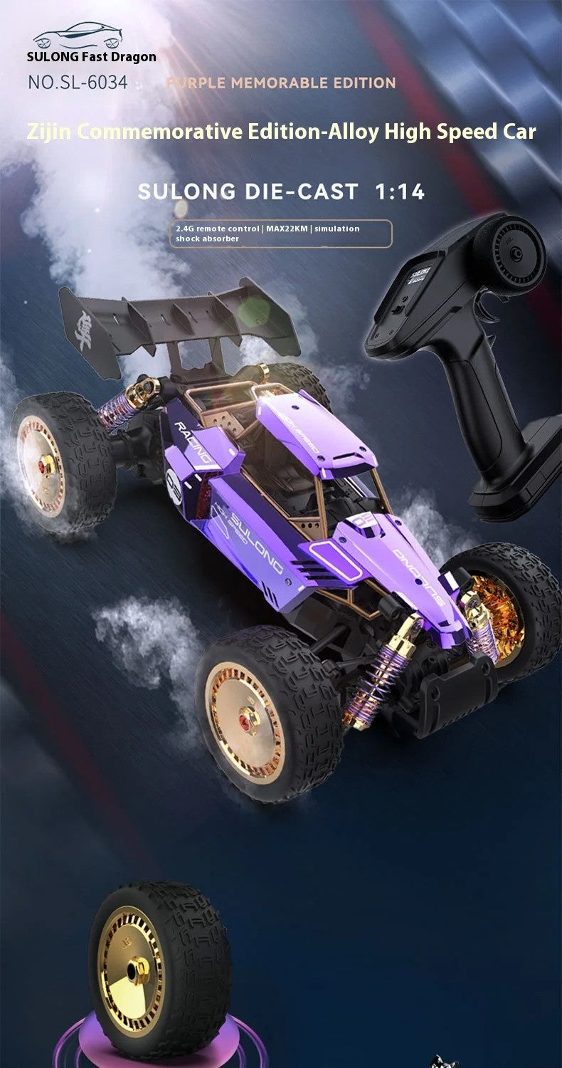 SULONG SL-6034 - 1:14 Scale Die-Cast Alloy RC Off-Road Buggy – 2.4GHz High-Speed Remote Control Car with Metal Body, Independent Suspension & Racing Design (Purple) description image 1