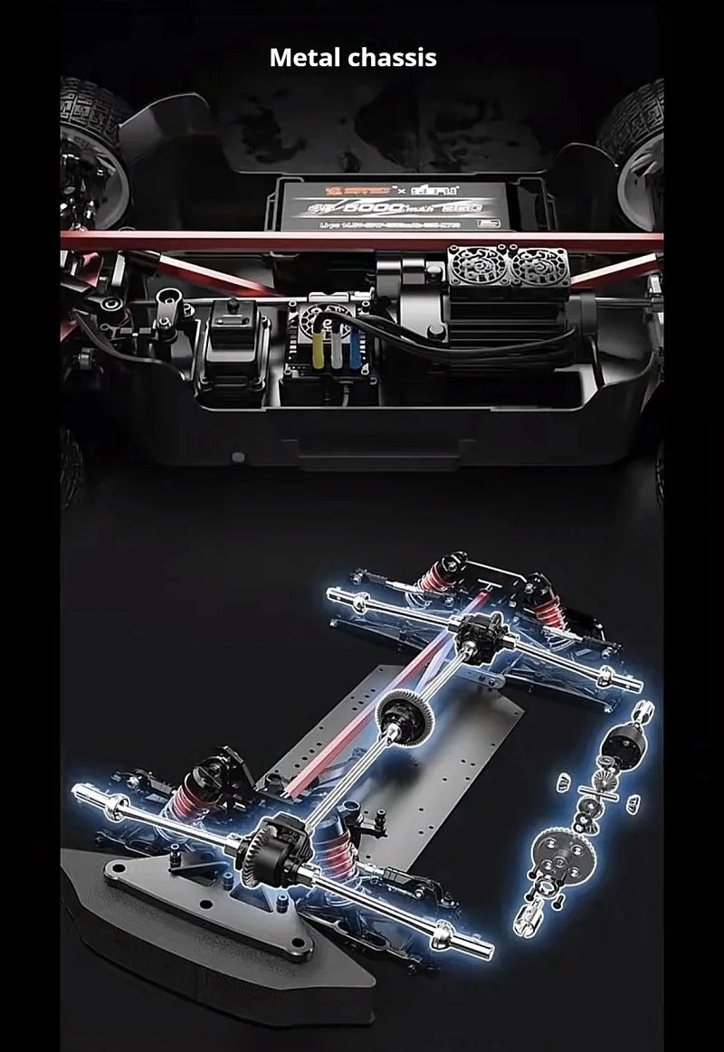 MJX Hyper Go 7304-DC Volkswagen Polo R WRC 1:7 4WD Brushless RC Rally Car, 3974 2500KV Sensored Motor, 120A ESC, 35KG Metal Servo, Metal Drivetrain, 4S 5000mAh Battery, Charger description image 2