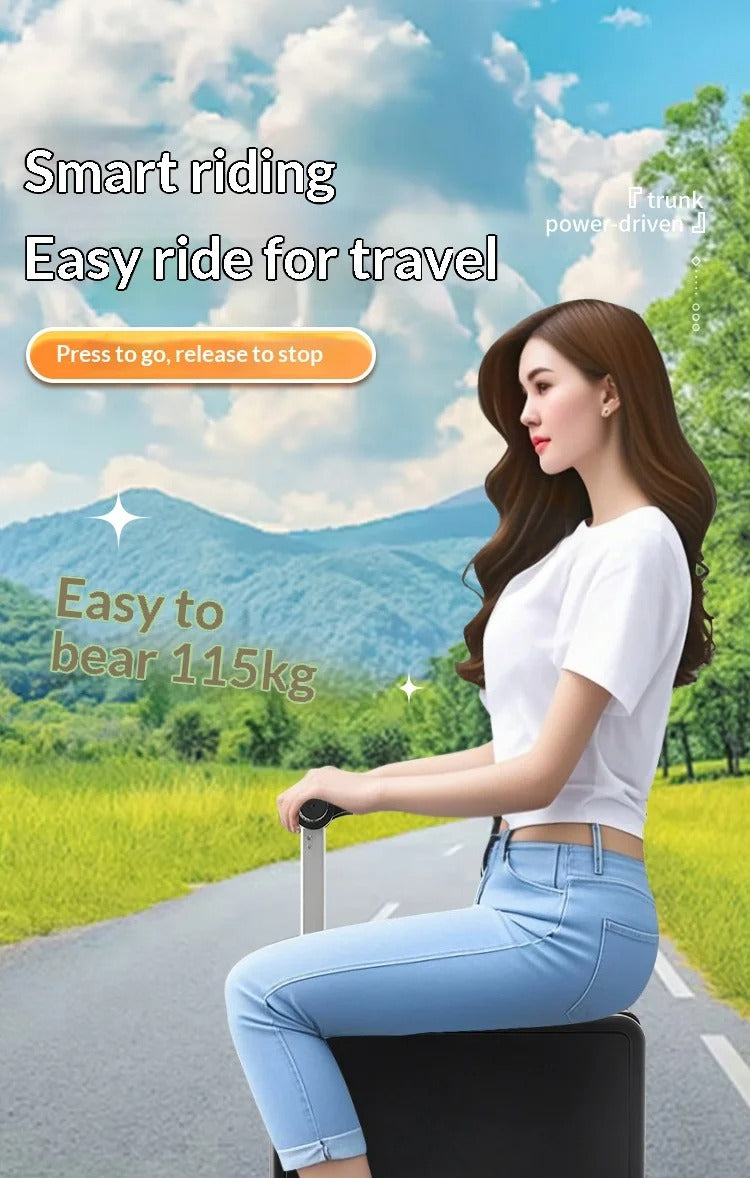 Airwheel SE3S Smart Electric Riding Suitcase, 20L Rideable Carry-On Luggage with 250W Brushless Motor, 13 km/h Speed, 73.26Wh Removable Battery, TSA Lock and USB Charging description image 3