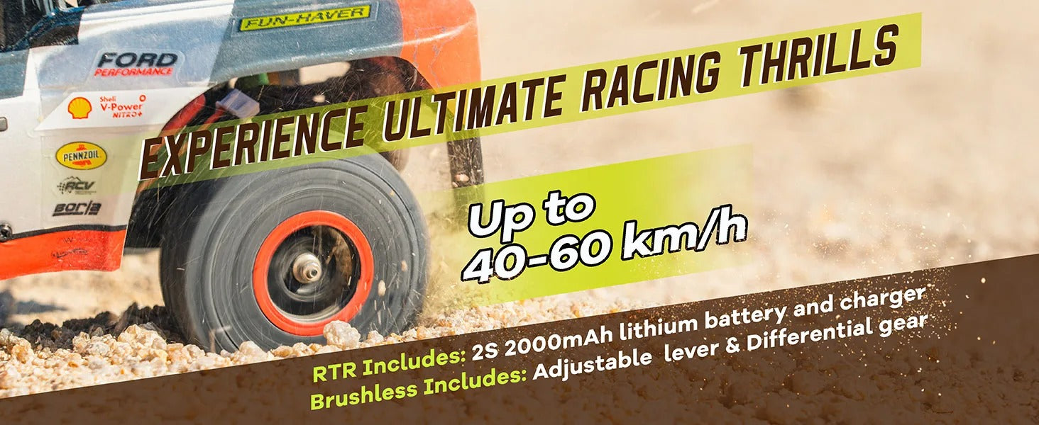 FMS 11871 RS24-BL - 1:18 Scale, Ford Bronco U4 Funhaver Brushless RC Truck, 4WD, 45 km/h, 2.4 GHz Radio, LED Lights, Off-Road Racing Design, (Battery and Charger Not Included) description image 3