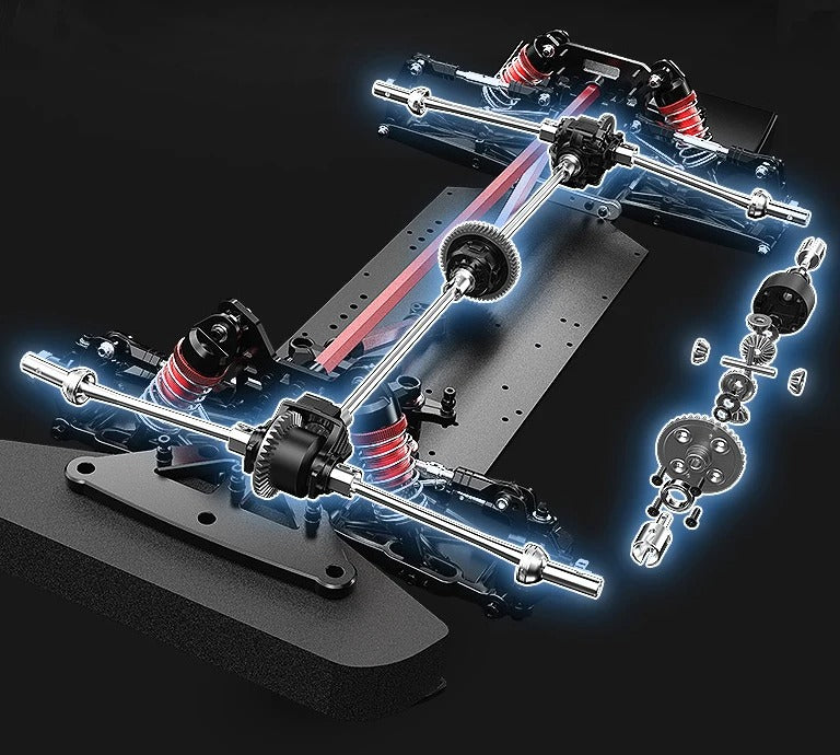 MJX Hyper Go 7303DC - 1:7 Citroën C3 WRC 4WD Brushless RC Rally Car, 3974 2500KV Sensored Motor, 120A ESC, 35KG Metal Servo, G3C Gyro, Triple Metal Differentials, 4S Battery & Charger description image 3