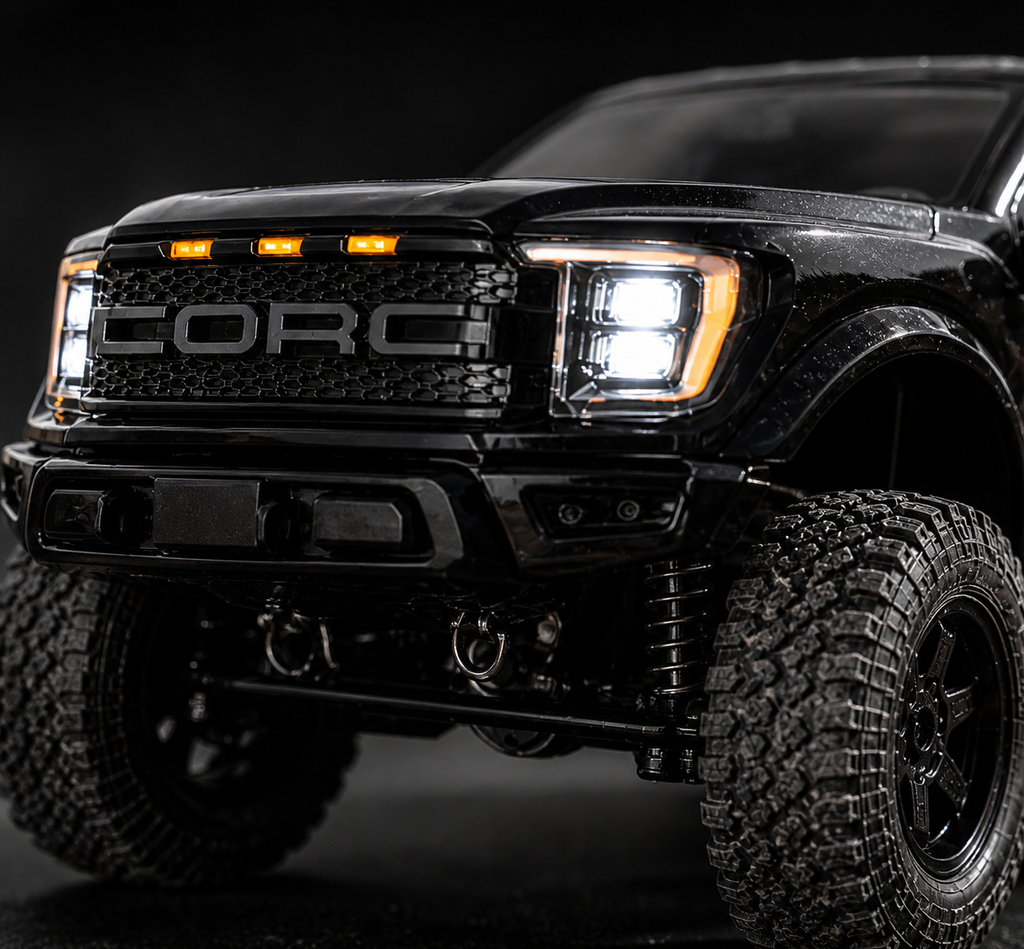 Hstar F150 - R12-01  1:12 4WD RC Rock Crawler Pickup Truck Two-Speed Off-Road Remote Control Car with LED Lights, 2.4GHz Full Proportional Control, 7.4V Rechargeable Battery, All Terrain Performance