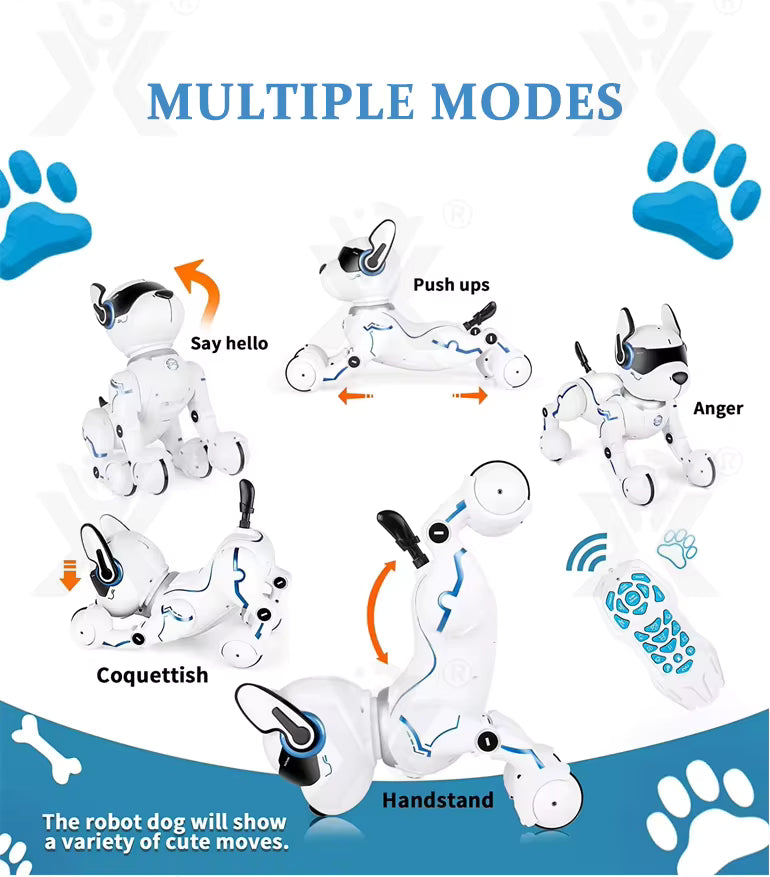 Remote Control Dog Smart Talking Walk Dance Interactive Robot Dog Toy description image 2