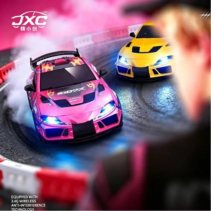 JXC Toyota Supra 1087X - 1:43 RC Drift Car, Officially Licensed 4WD Mini RC with Gyro Stabilization, Full-Proportional 2.4GHz Control, 716 Motor, LED Lights, Rechargeable Battery description image 4