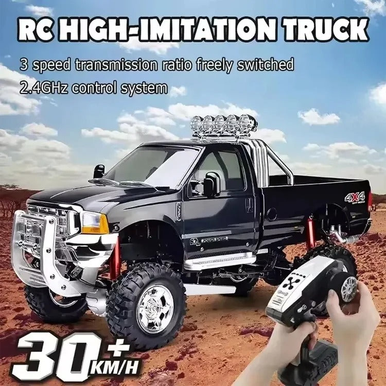 HG-P410 1:10 Scale 4WD RC Pickup Truck, 3-Speed Off-Road Rock Crawler with 540 Brushed Motor, 2.4GHz Remote Control, Metal Chassis, Portal Axles and 30+ KM/H Speed description image 4