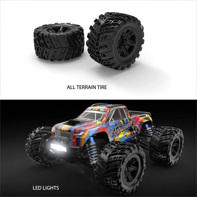 MJX Hyper Go 20208 - 1:20 4WD Brushless RC Monster Truck, 1806 4400KV Motor, 35A ESC, 39km/h, 7.4V 850mAh LiPo Battery, Oil-Filled Shocks, Metal Differential, 2.4GHz Radio, LED Lights description image 5