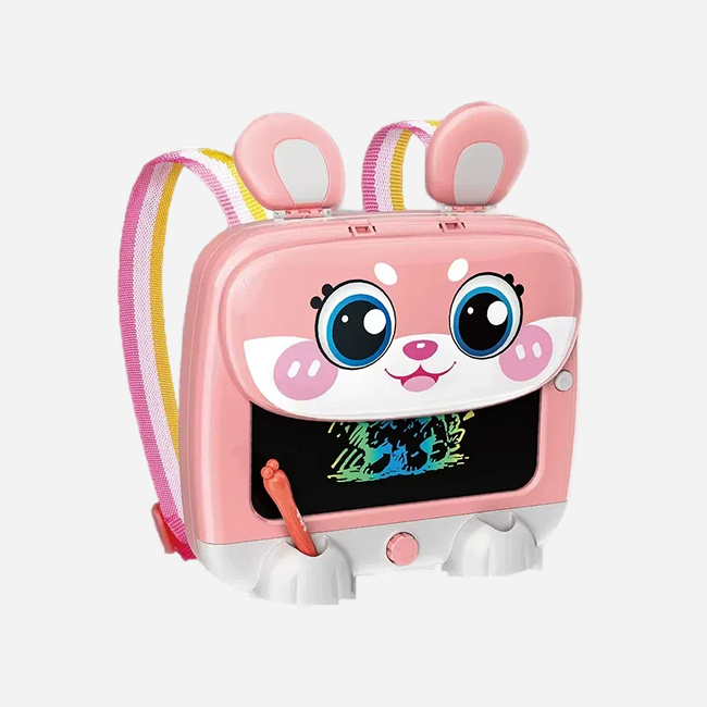 Portable LCD Drawing Tablet Backpack for Kids | Reusable Writing Board with Cartoon Design, Detachable School Bag & Creative Learning Fun - 899-183Y