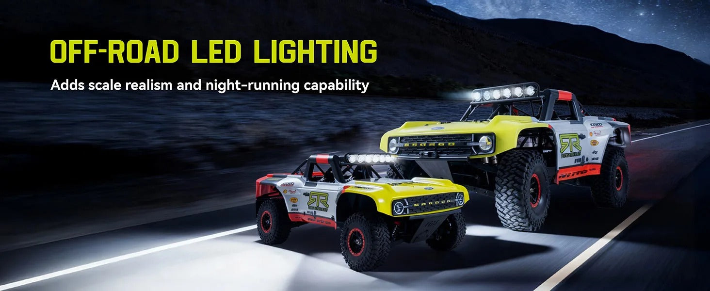 FMS 11871 RS24-BL - 1:18 Scale, Ford Bronco U4 Funhaver Brushless RC Truck, 4WD, 45 km/h, 2.4 GHz Radio, LED Lights, Off-Road Racing Design, (Battery and Charger Not Included) description image 7