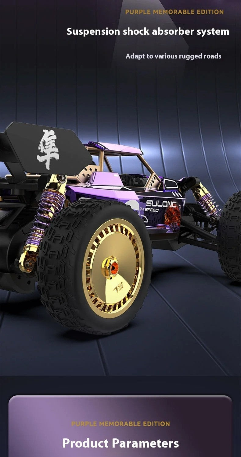 SULONG SL-6034 - 1:14 Scale Die-Cast Alloy RC Off-Road Buggy – 2.4GHz High-Speed Remote Control Car with Metal Body, Independent Suspension & Racing Design (Purple) description image 7