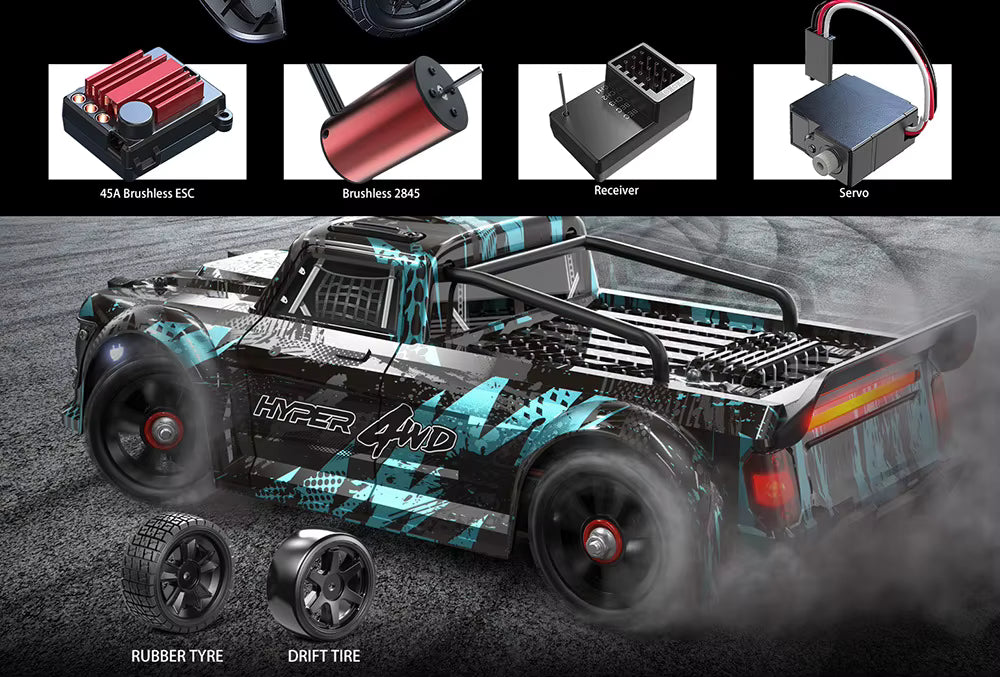MJX Hyper Go 14301 Brushless RC Car 1 14 4WD Drift/Rally Truck 55 km/h High Speed RC Car description image 1