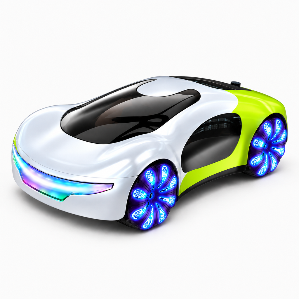 CV-E600 - Dual Spray Simulation Remote Control Concept RC Car with LED Lights 360° Stunt Drift Racing Toy for Kids