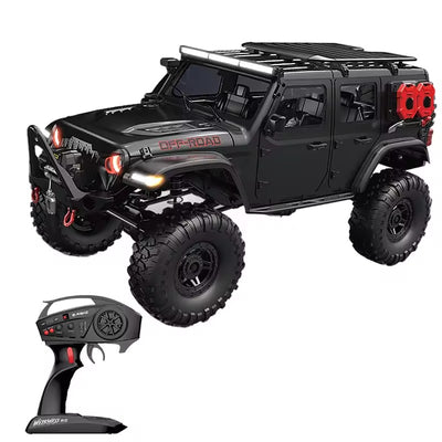 HB Toys R1016 - 1:10 4WD RC Rock Crawler Truck | Full Proportional Off-Road Climbing Car with Dual Motor, 2.4GHz Remote, LED Lights