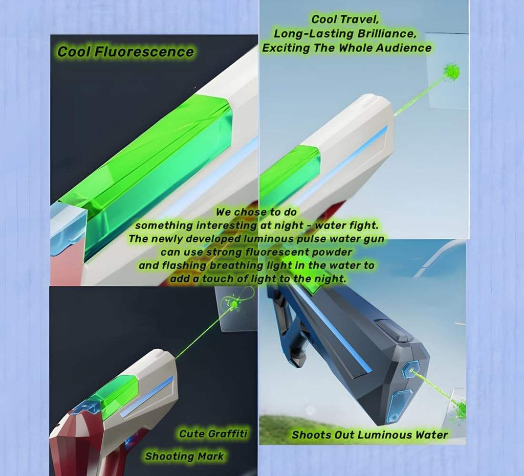 Electric Water Gun Powerful Automatic Squirt Toy | Rechargeable High-Pressure Continuous Spray Water Blaster for Kids, Summer Outdoor Pool & Beach Battle Toy - LMI-WG-SQ08A