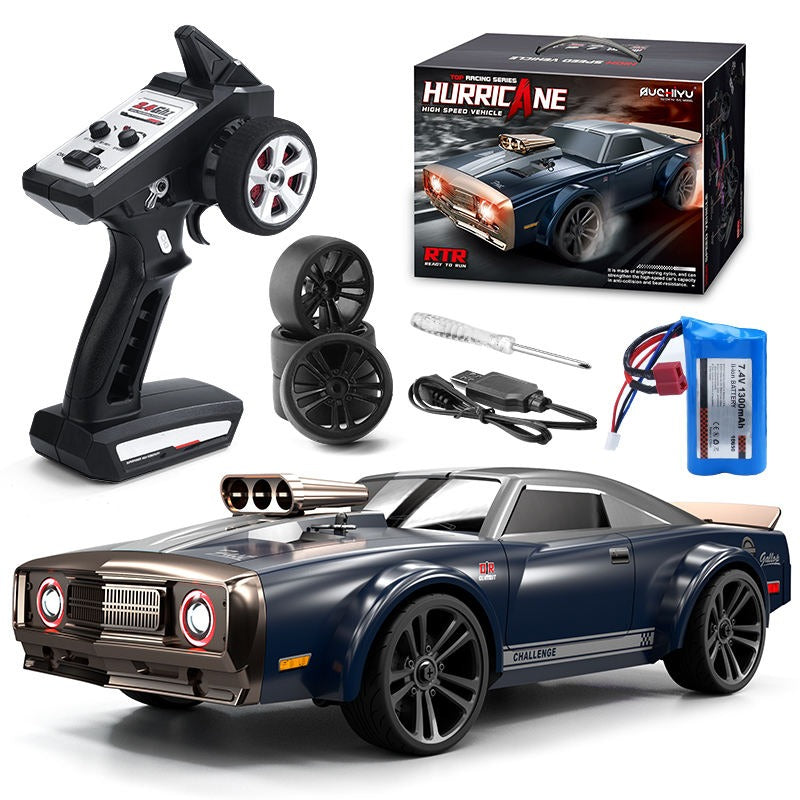 SCY-16303 Hurricane 1:16 Scale 4WD High-Speed RC Drift Car RTR | 2.4GHz Remote Control | LED Lights | Rechargeable 7.4V Battery | Extra Drift Tires