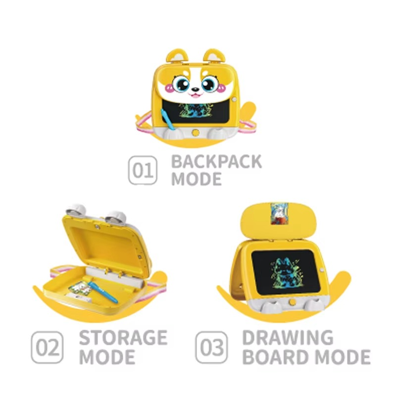 Brilliant Children's Portable LCD Drawing Board Educational Painting Toy Kits With Backpack & Storage for Kids - 899-182Y.