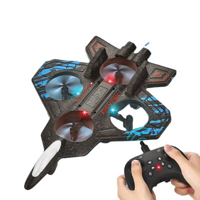 E35 RC Fighter Plane with LED Lights | 2.4GHz Remote Control Flying Jet Toy