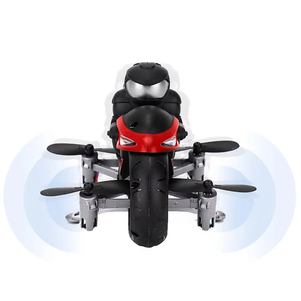 AF903 2-in-1 RC Flying Motorcycle Toy | 2.4GHz Land & Air Quadcopter with 360° Flips, LED Lights & Rechargeable Battery