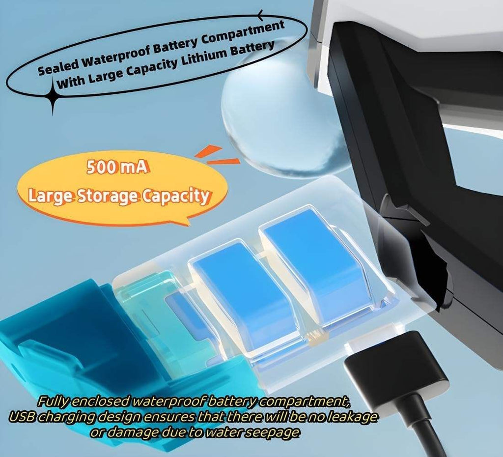 Electric Water Gun Powerful Automatic Squirt Toy | Rechargeable High-Pressure Continuous Spray Water Blaster for Kids, Summer Outdoor Pool & Beach Battle Toy - LMI-WG-SQ08A