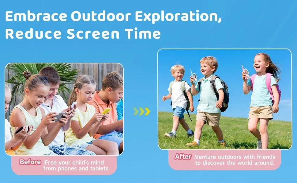 Video Walkie Talkie for Kids, Two-Way Communication Toy with Screen, Antenna and Speaker, Interactive Pretend Play Gadget for Children, Fun Communication Toy Gift for Boys and Girls description image 8