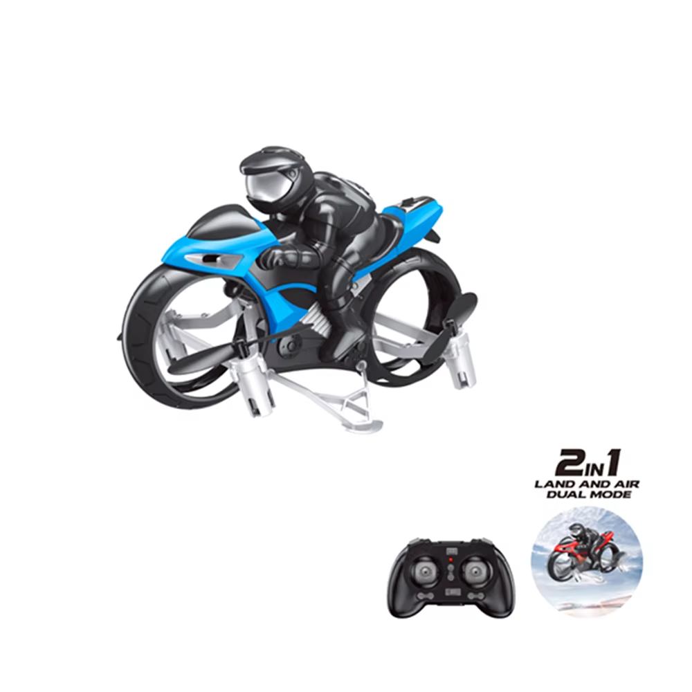 AF903 2-in-1 RC Flying Motorcycle Toy | 2.4GHz Land & Air Quadcopter with 360° Flips, LED Lights & Rechargeable Battery