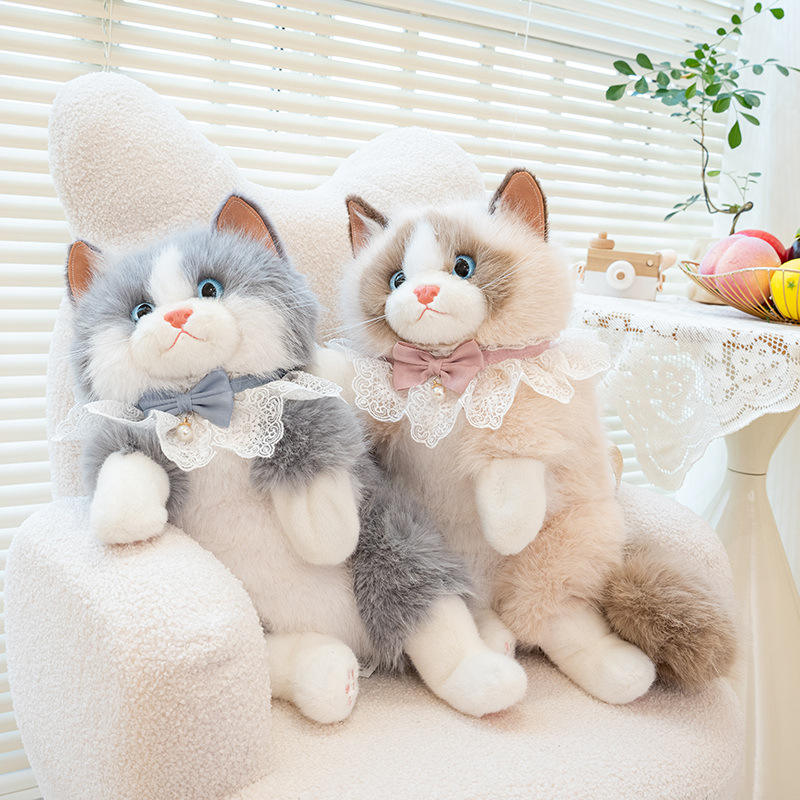 Realistic Ragdoll Cat Plush Backpack | Cute Soft Toy Cat Shoulder Bag with Adjustable Straps | Animal Backpack for Girls, Kids & Cat Lovers