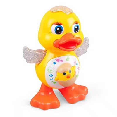 Interactive Dancing Duck Toy Battery Operated Musical Duck with Colorful Lights for Kids - GY3004