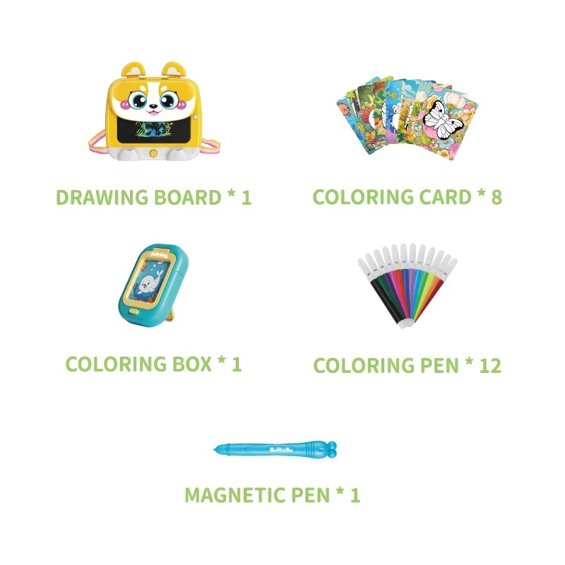 Brilliant Children's Portable LCD Drawing Board Educational Painting Toy Kits With Backpack & Storage for Kids - 899-182Y.