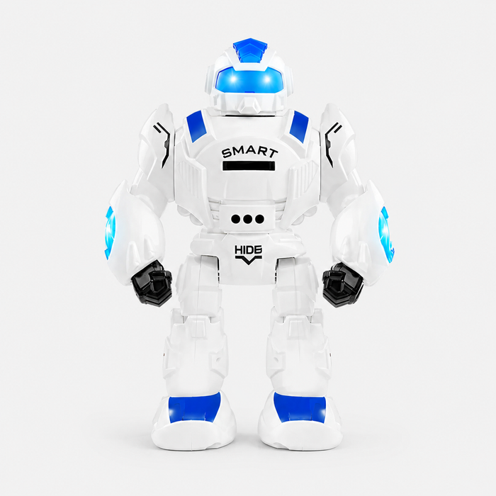 Smart Remote Control Humanoid Robot Toy with Gesture Sensing Music LED Lights Disc Shooting Interactive Walking Robot for Kids
