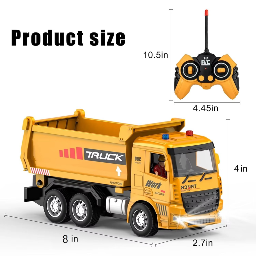 1:20 Scale 6CH RC Tanker Truck for Kids | Remote Control Oil Transport Truck with Realistic Engineering Design & Easy-to-Use Controller | Age 6+