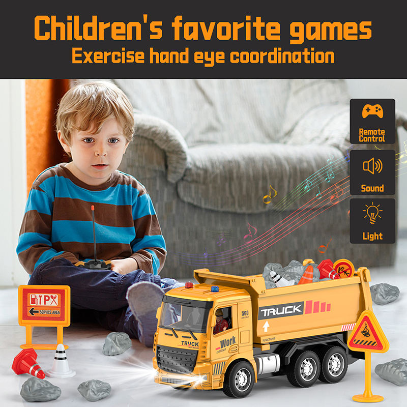 1:20 Scale 6CH RC Tanker Truck for Kids | Remote Control Oil Transport Truck with Realistic Engineering Design & Easy-to-Use Controller | Age 6+