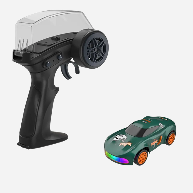 JJRC - 1:64 4WD Mini RC Drift Car with Pistol Remote | 2.4GHz High-Speed Desktop Racing Car with LED Lights & Precision Drift Control