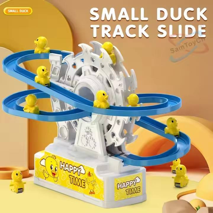 Duck Ferris Wheel Track Set with 9 Moving Ducks, Rotating Wheel, Lights & Music | Interactive Educational Toy for Kids 3+ Years