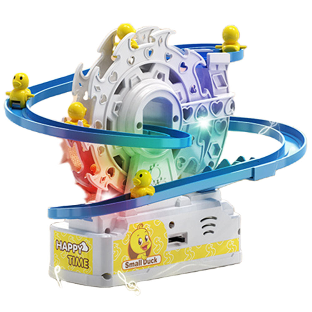 Duck Ferris Wheel Track Set with 9 Moving Ducks, Rotating Wheel, Lights & Music | Interactive Educational Toy for Kids 3+ Years