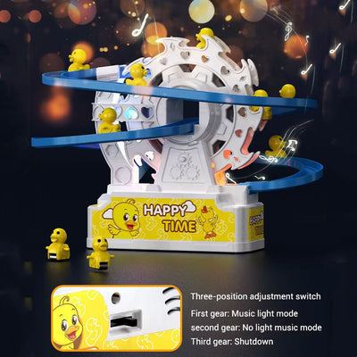 Duck Ferris Wheel Track Set with 6 Moving Ducks, Rotating Wheel, Lights & Music | Interactive Educational Toy for Kids 3+ Years - alternate view
