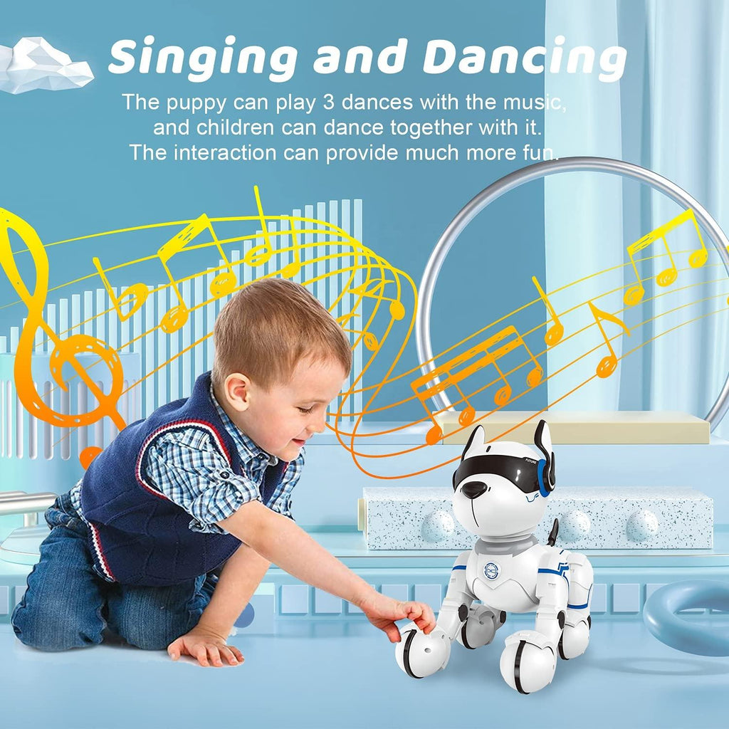 Interactive Voice Mimic Robot Dog Toy Electronic Pet Imitates 12 Animal Sounds Movements Smart Walking Robot Toy for Kids