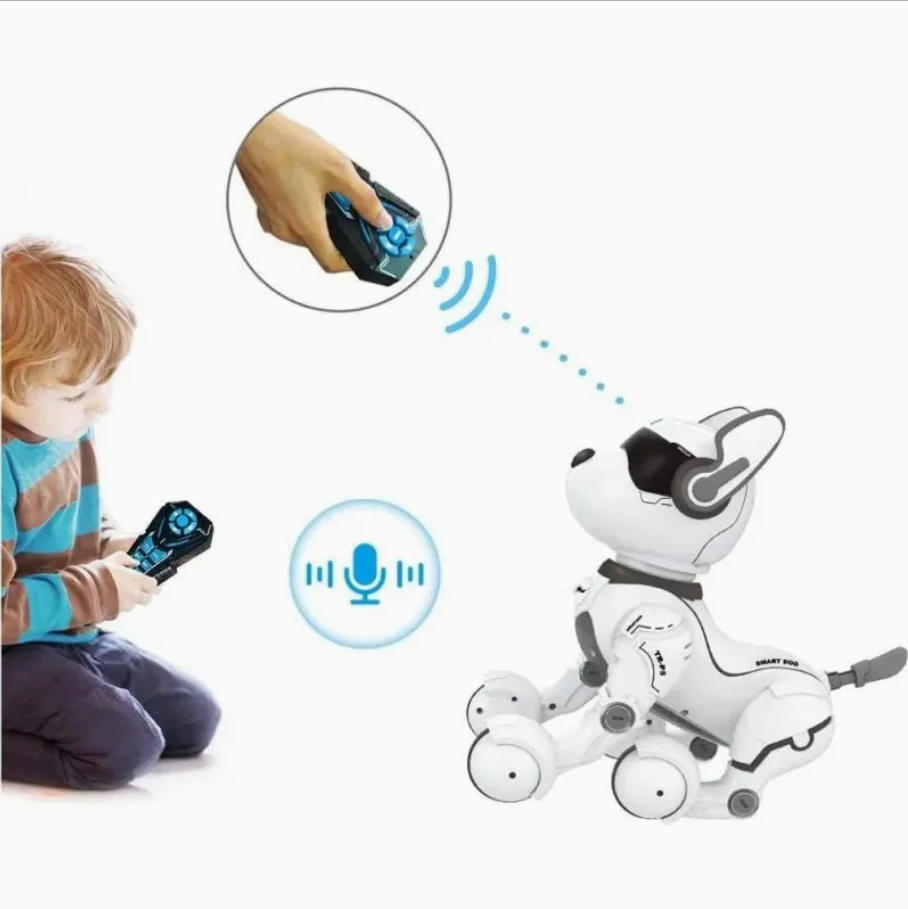 Interactive Voice Mimic Robot Dog Toy Electronic Pet Imitates 12 Animal Sounds Movements Smart Walking Robot Toy for Kids
