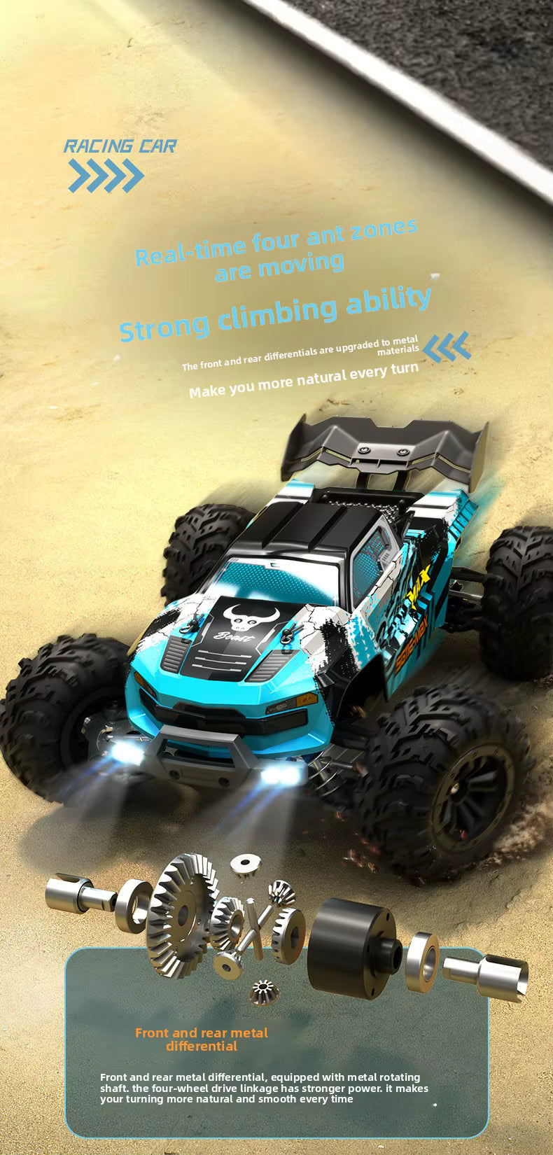 SG116 MAX 1:16 4WD 80KM High Speed RC Waterproof Truck Drift Racing Car Brushless Electric Off-Road Remote Control description image 3