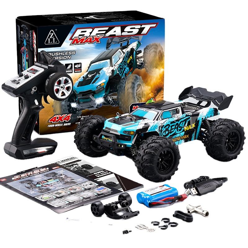 ZLL Beast SG116 MAX - 1:16 Brushless 4WD High-Speed RC Monster Truck | 2.4GHz Full Proportional Off-Road Racing Car, Up to 80km/h, Metal Drivetrain, Independent Suspension & RTR Battery