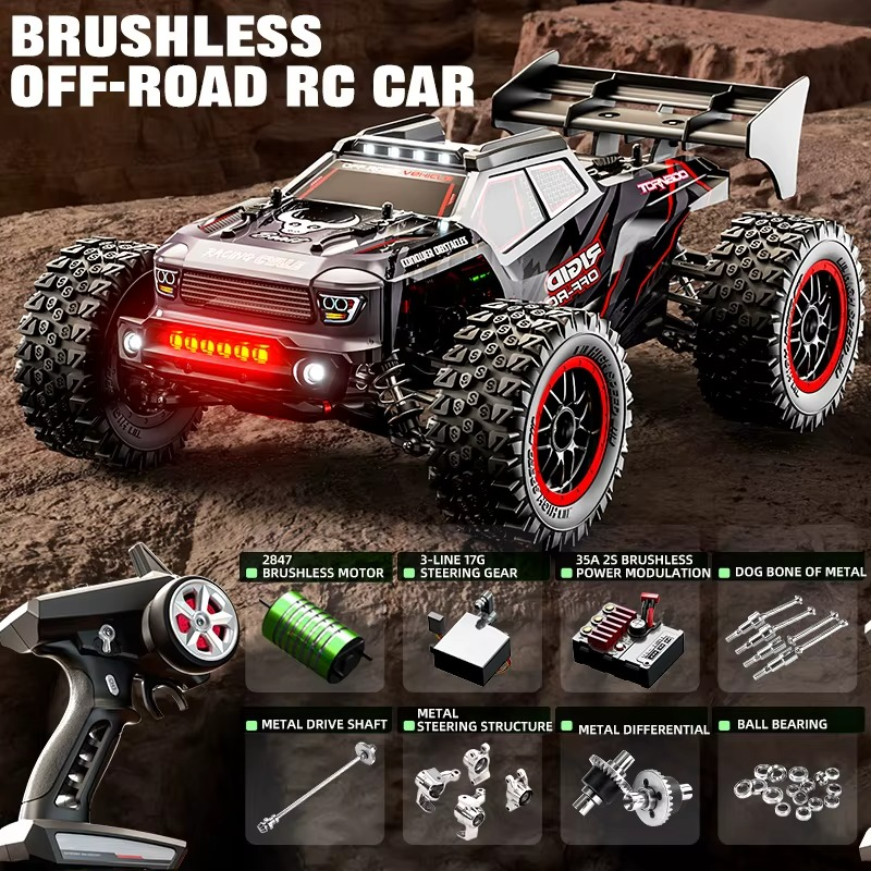 ZLL Beast SG316 MAX - 1:16 Brushless RC Monster Truck | 4WD 2.4GHz 80km/h High-Speed Off-Road Racing Car with LED Lights