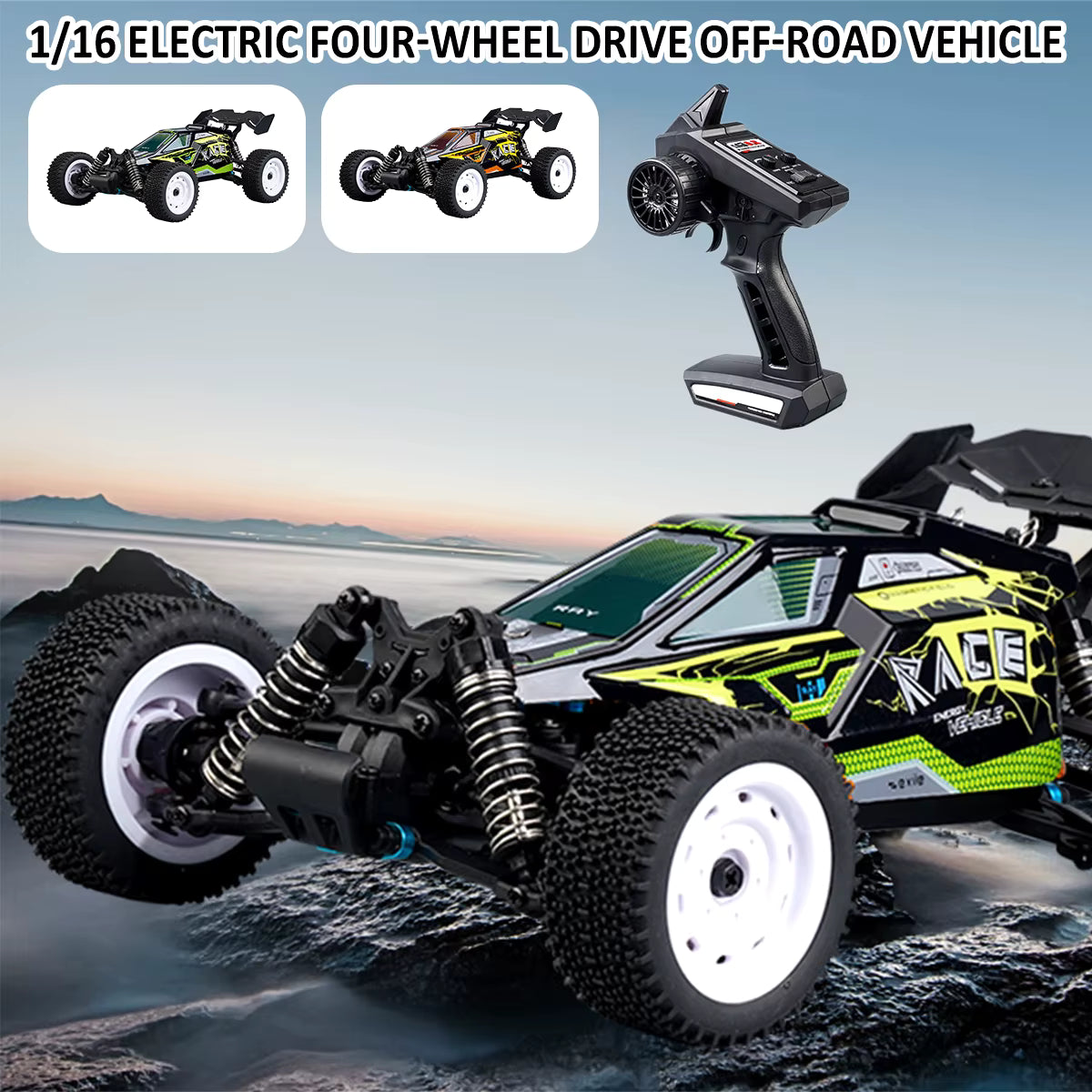 SCY-16201 Cheetah 1.16 4WD Radio Control Car 2.4G Racing Drift Off-road High-speed Car description image 2