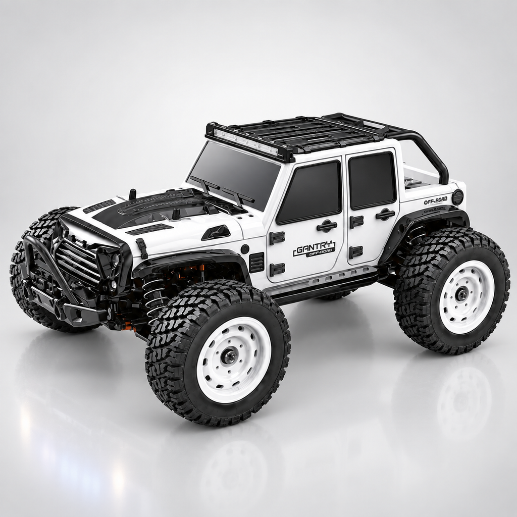 SCY-16103 - Gantry 1:16 Scale 4WD RC Off-Road Truck, 38KM/H High-Speed Brushed Motor, 2.4GHz Full Proportional Remote Control, LED Lights, RTR All-Terrain Basher