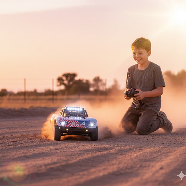 SCY 18103 - 1:18 RC All-Terrain Racing Truck | 4WD 2.4GHz High-Speed Off-Road Vehicle with LED Lights & Metal Parts