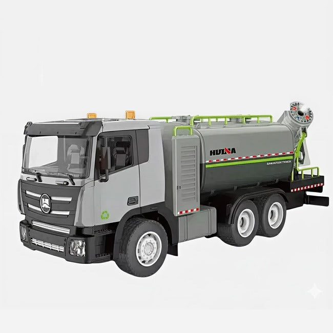 Huina 1316 - 1:18 RC Mist Cannon Truck | 2.4GHz 9CH Semi-Alloy Anti-Smog Sanitation Vehicle with Realistic Mist Spray Function RTR
