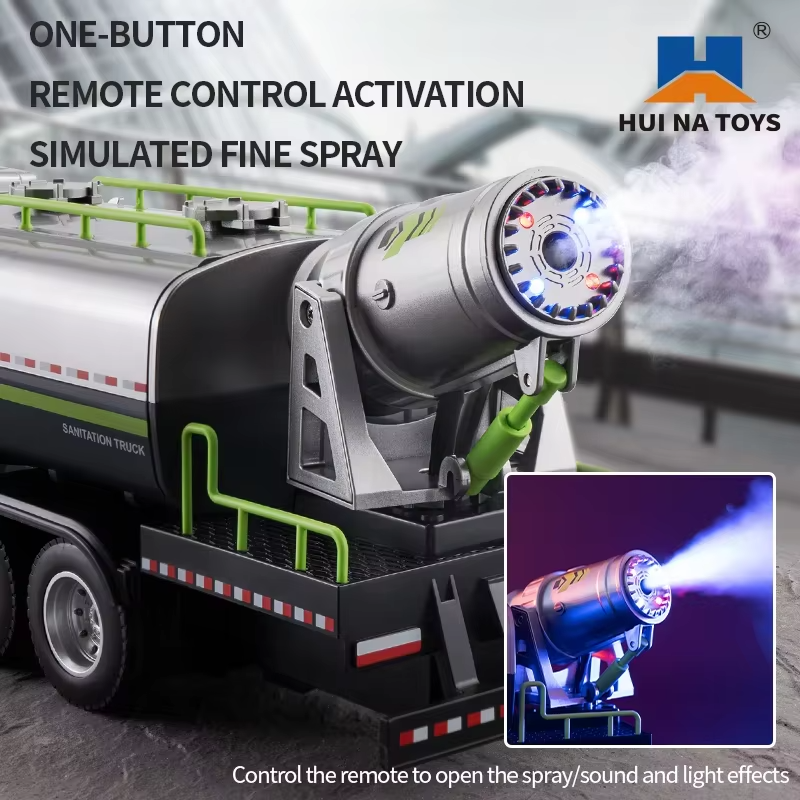 Huina 1316 - 1:18 RC Mist Cannon Truck | 2.4GHz 9CH Semi-Alloy Anti-Smog Sanitation Vehicle with Realistic Mist Spray Function RTR